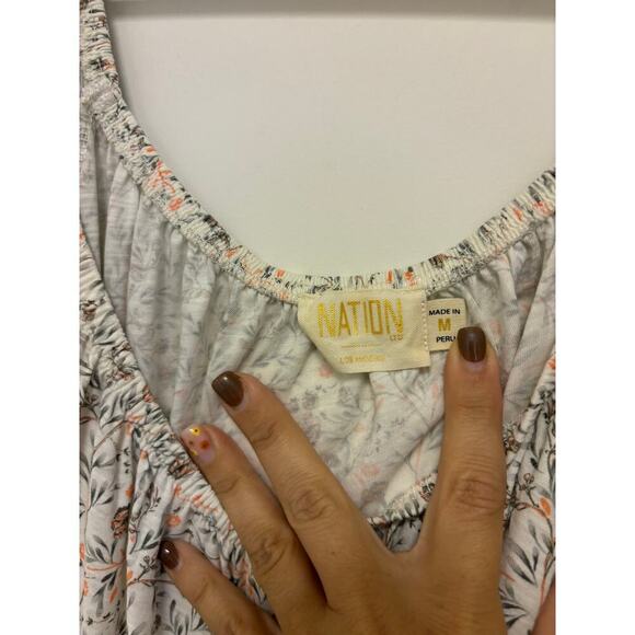 Nation LTD Cream Floral Midi Dress - Picture 6 of 9